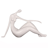 Lady Resting Figurine - White